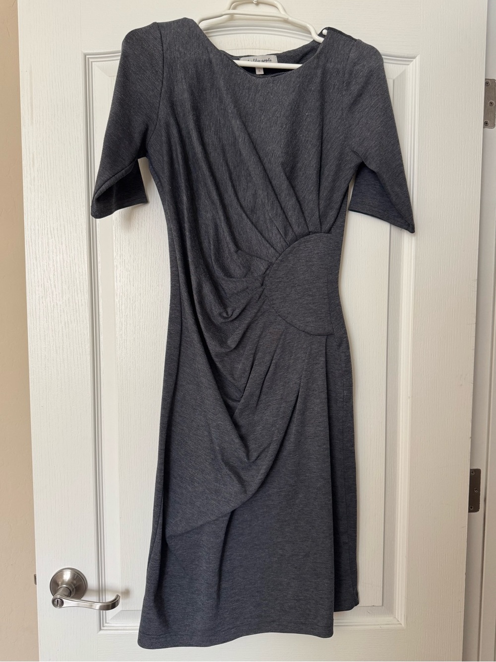 Shabby Apple - Real Beaut! Gray Draped Dress